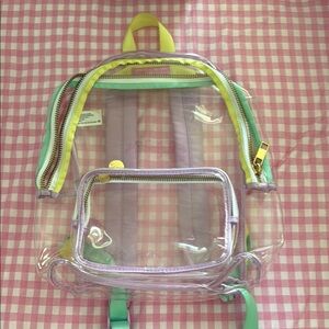 Stoney Clover Lane Yellow and Green Clear Bag